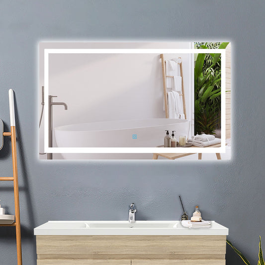 SKY bathroom 3 Colour LED Mirror, Anti-fog, Touch wall switch, Infinitely Dimmable, Power Failure Memory