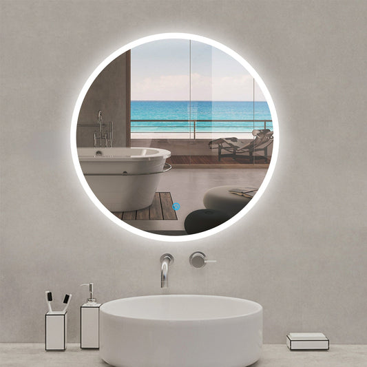 SKY bathroom Bluetooth speaker Round Mirror with 3 Colour Demister, LED Lights