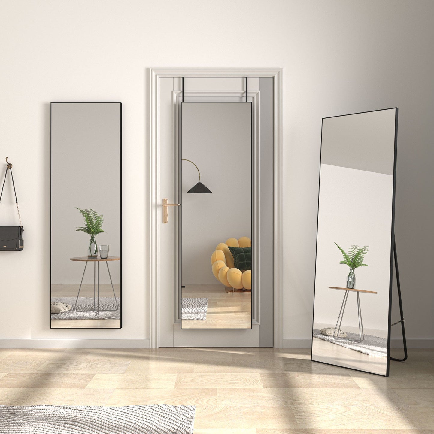 SKY Full Length Mirror with HD Silver Glass Floor-standing Wall-mounted JQS