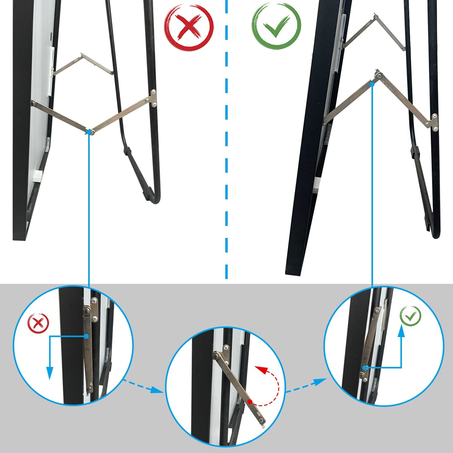 SKY Full Length Mirror with HD Silver Glass Floor-standing Wall-mounted JQS