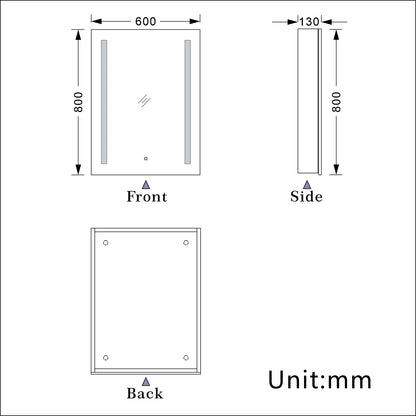 SKY bathroom LED Lights Mirror Cabinet 45-80cm
