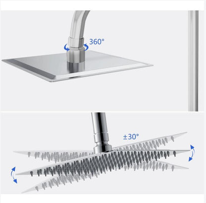 Thermostatic Bath Shower Mixer Chrome & Black Set
