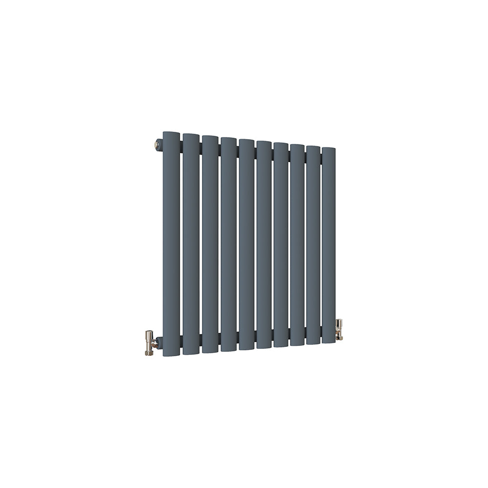 SKY UK Horizontal Oval Column Anthracite & White Designer Central Heating Radiator