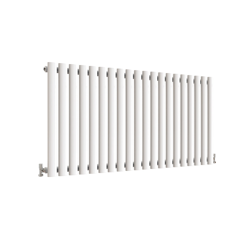 SKY UK Horizontal Oval Column Anthracite & White Designer Central Heating Radiator