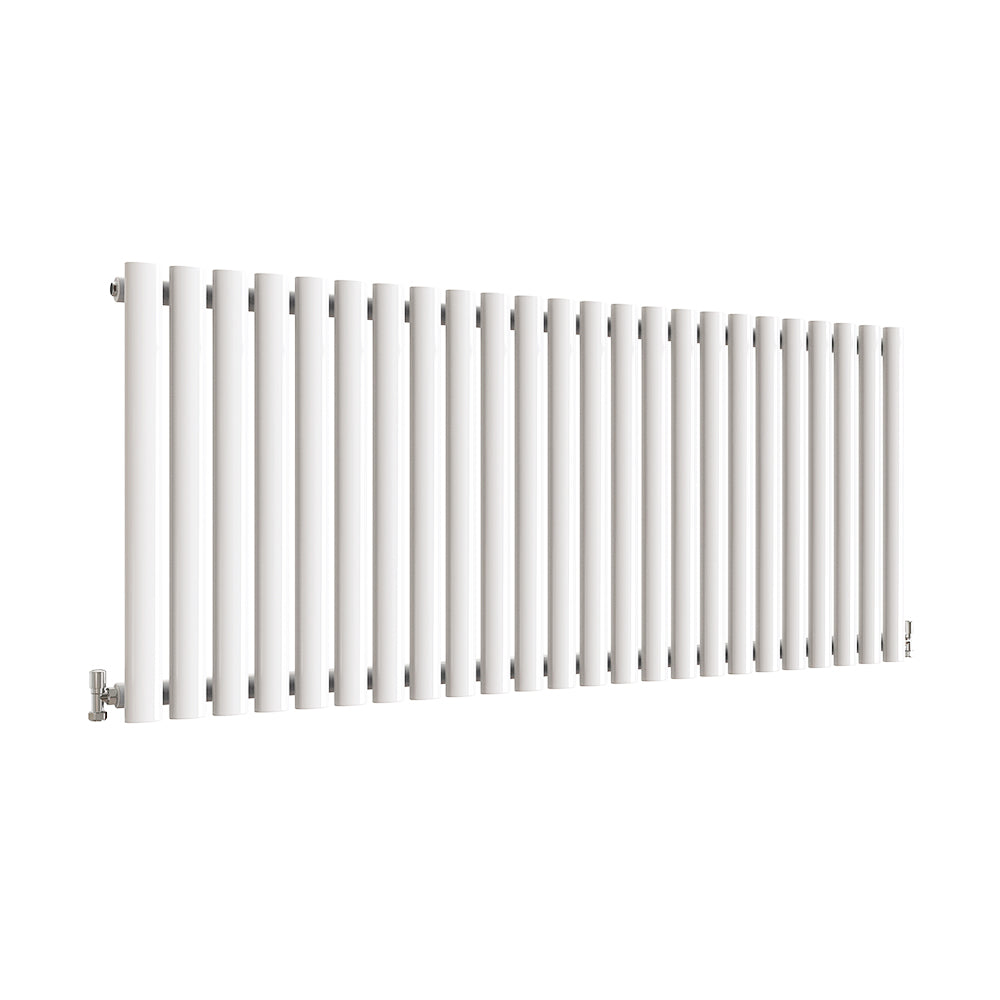 SKY UK Horizontal Oval Column Anthracite & White Designer Central Heating Radiator