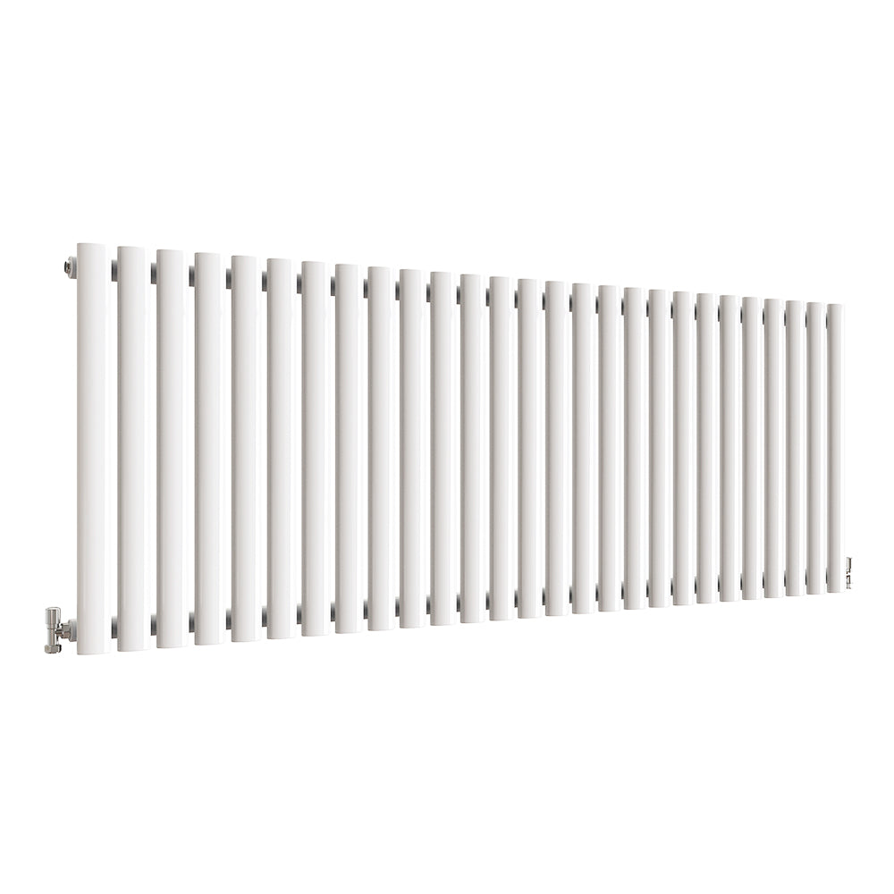 SKY UK Horizontal Oval Column Anthracite & White Designer Central Heating Radiator