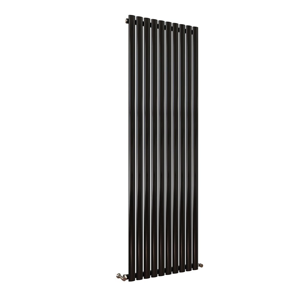 Sky Bathroom White/Anthracite/Black Oval Column Tall Vertical Central Heating Radiator