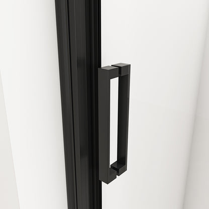 Black Sliding Shower Enclosure Door Side Panel NANO Glass