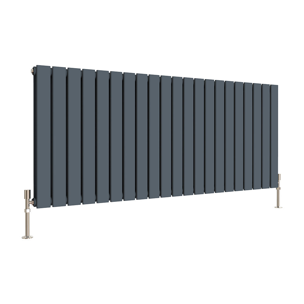 SKY Bath Black & White & Anthracite Horizontal Designer Radiator