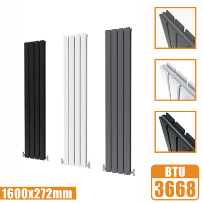 Designer Radiators,Vertical,Tall,Flat Panel,Double 1600x272mm SKY