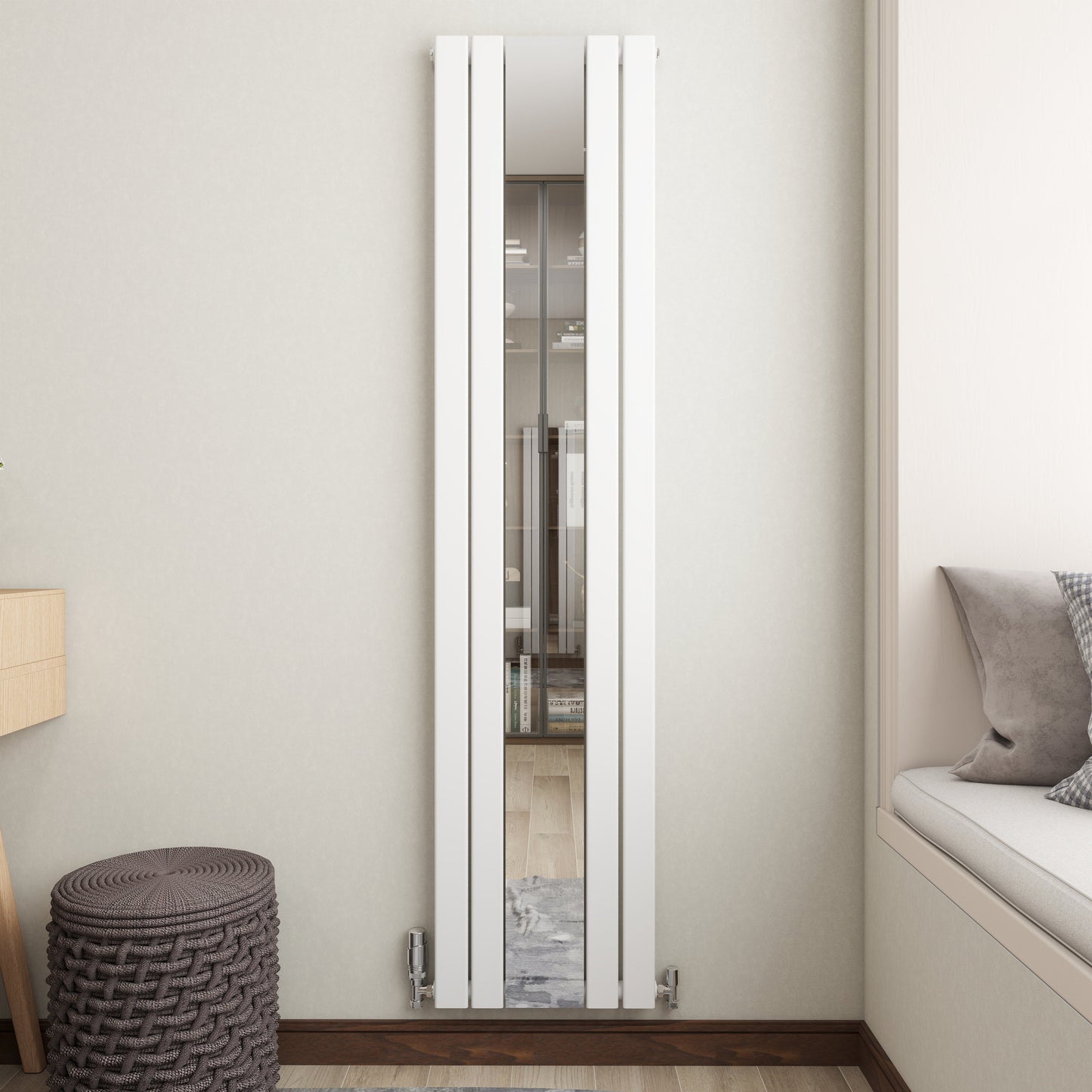 SKY Horizontal Flat Panel Anthracite & White Designer Central Heating Radiator