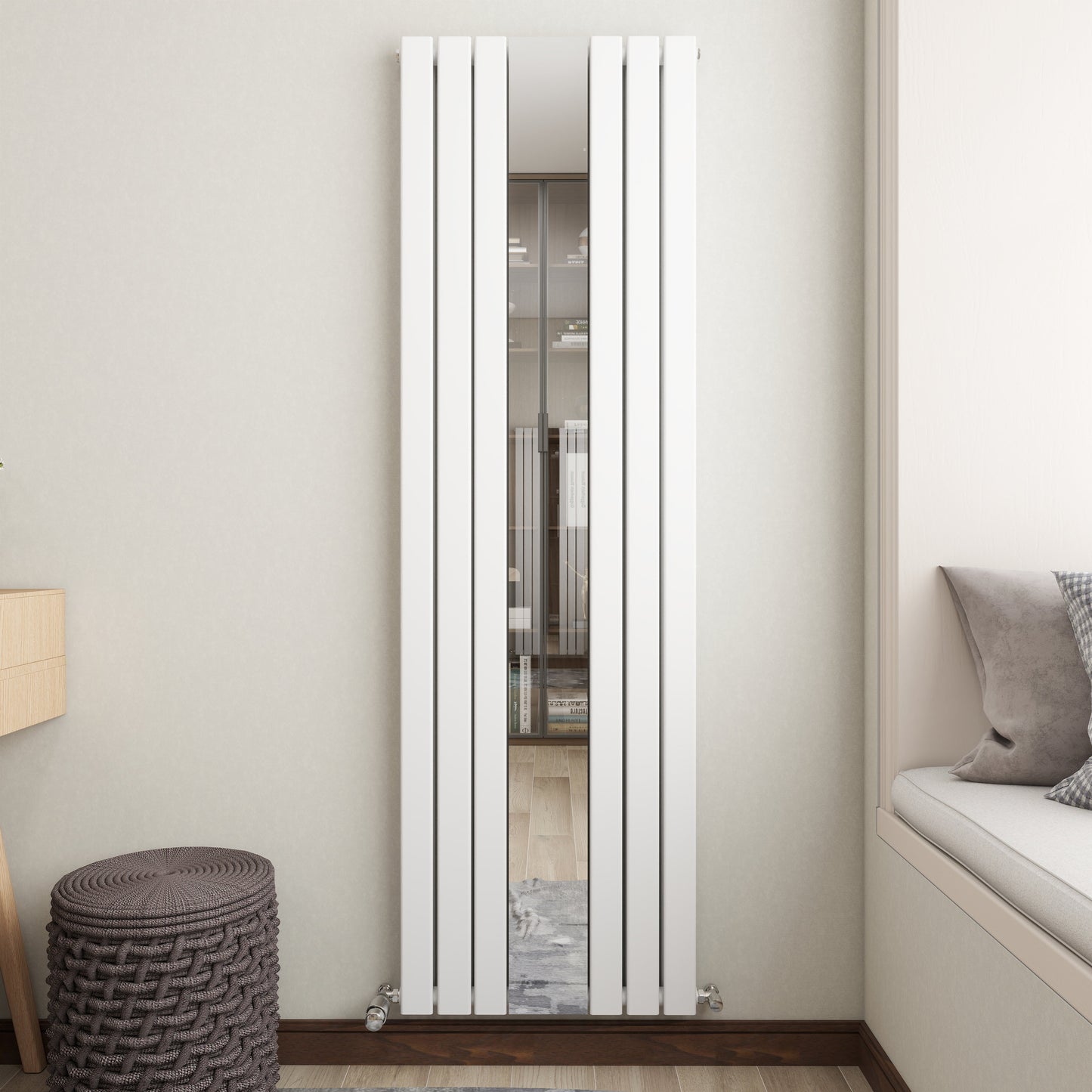 SKY Horizontal Flat Panel Anthracite & White Designer Central Heating Radiator