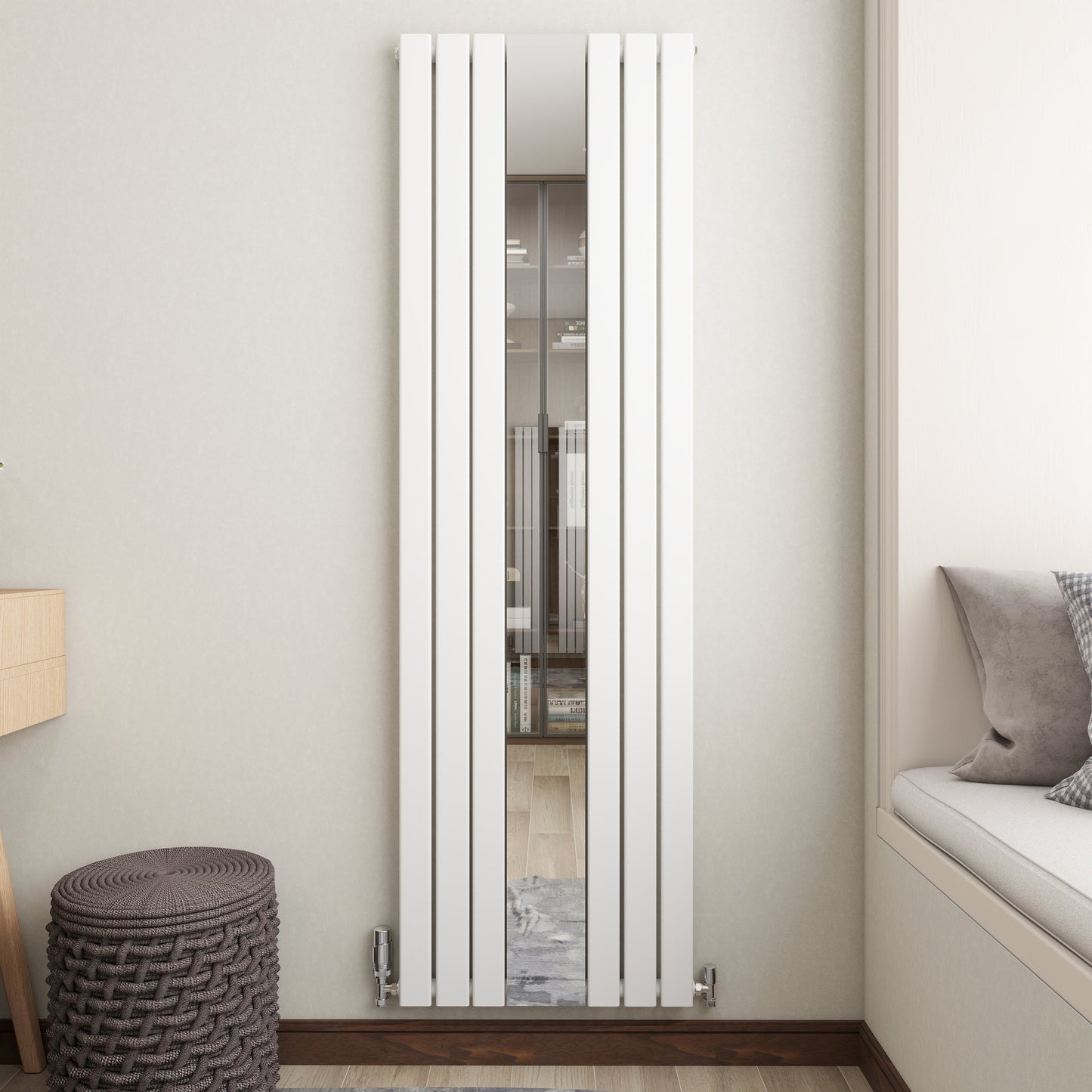 SKY Horizontal Flat Panel Anthracite & White Designer Central Heating Radiator