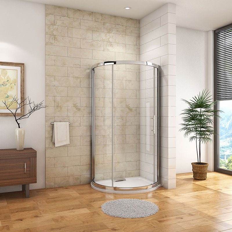 1850mm Walk In Quadrant Shower Enclosure 6mm EasyClean Glass