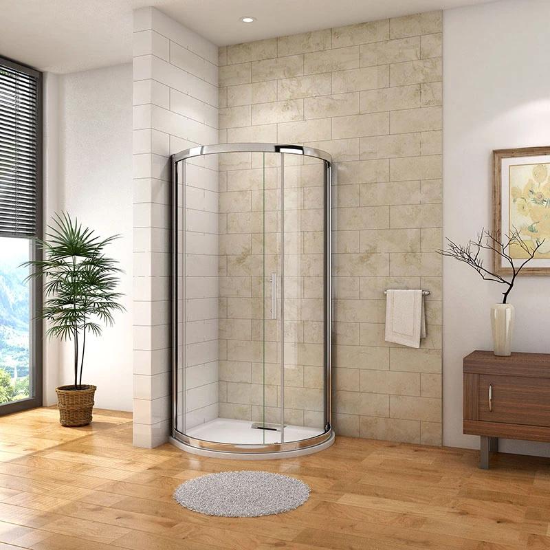 1850mm Walk In Quadrant Shower Enclosure 6mm EasyClean Glass