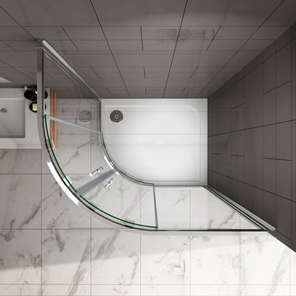 Offset Quadrant Shower Enclosure Walk In Cubicle 8mm Glass