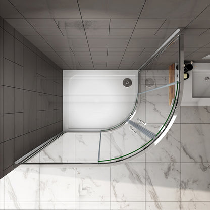 Offset Quadrant Shower Enclosure Walk In Cubicle 8mm Glass
