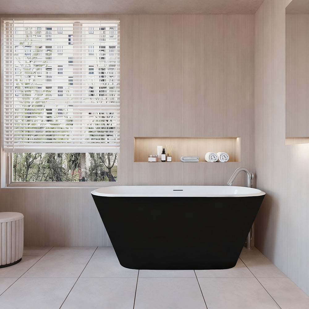 SKY Bathroom Freestanding Double Ended Shower Bathtub 150x72x60CM