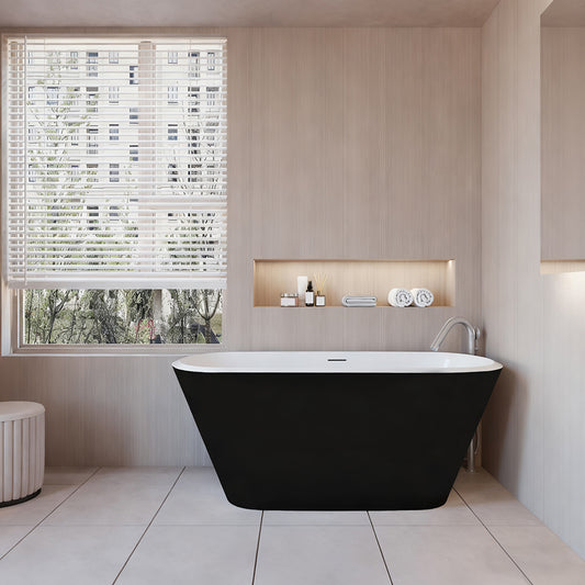 SKY Bathroom Freestanding Double Ended Shower Bathtub 150x72x60CM