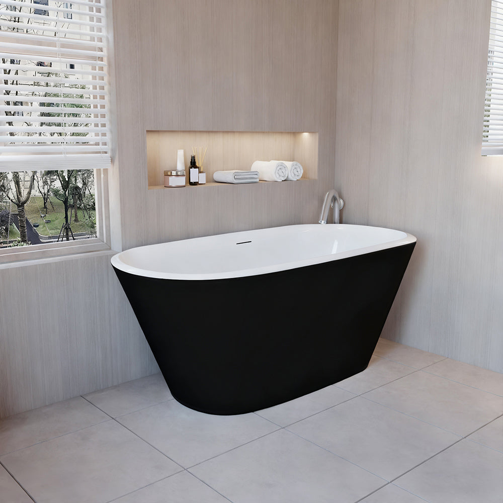 SKY Bathroom Freestanding Double Ended Shower Bathtub 150x72x60CM