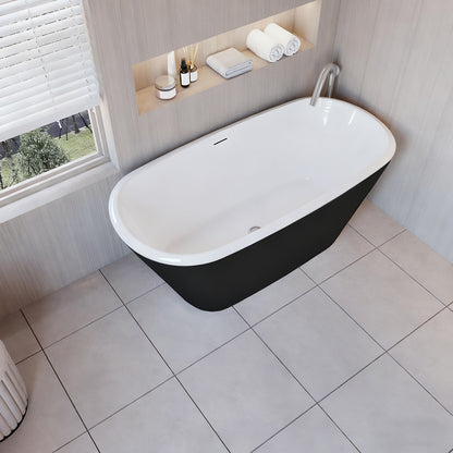 SKY Bathroom Freestanding Double Ended Shower Bathtub 150x72x60CM