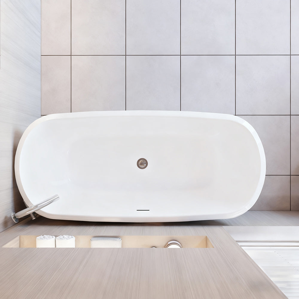 SKY 1600x730mm Freestanding Bathroom Bath Shower Bathtub