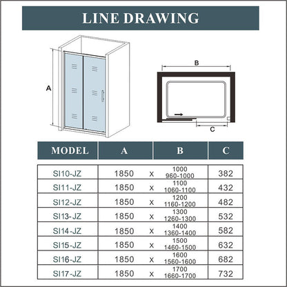 SKY sliding shower single glass door,shower tray