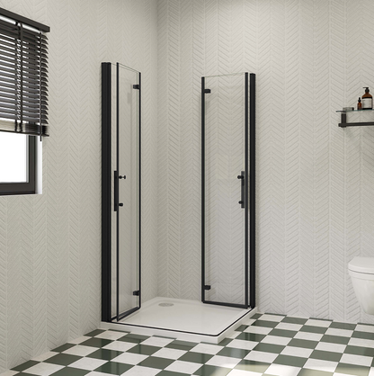 SKY Frameless Bi fold Shower Door Pivot Enclosure