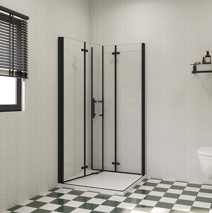 SKY Frameless Bi fold Shower Door Pivot Enclosure