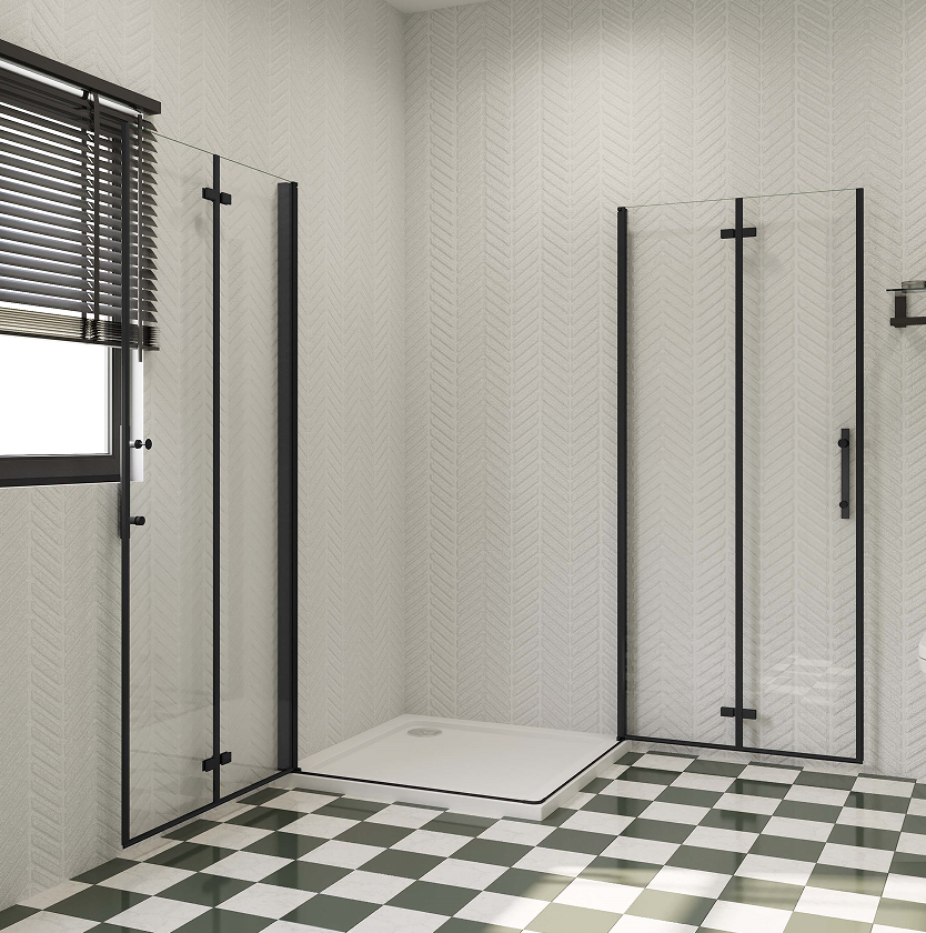 SKY Frameless Bi fold Shower Door Pivot Enclosure