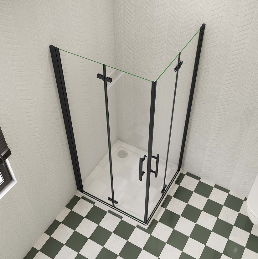 SKY Frameless Bi fold Shower Door Pivot Enclosure