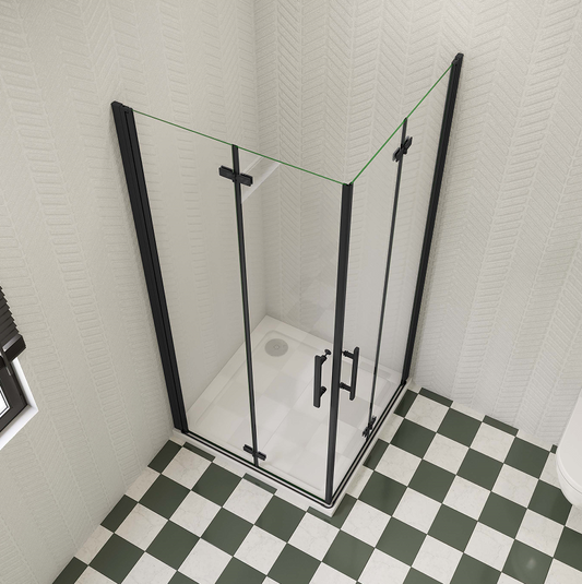 SKY Frameless Bi fold Shower Door Pivot Enclosure