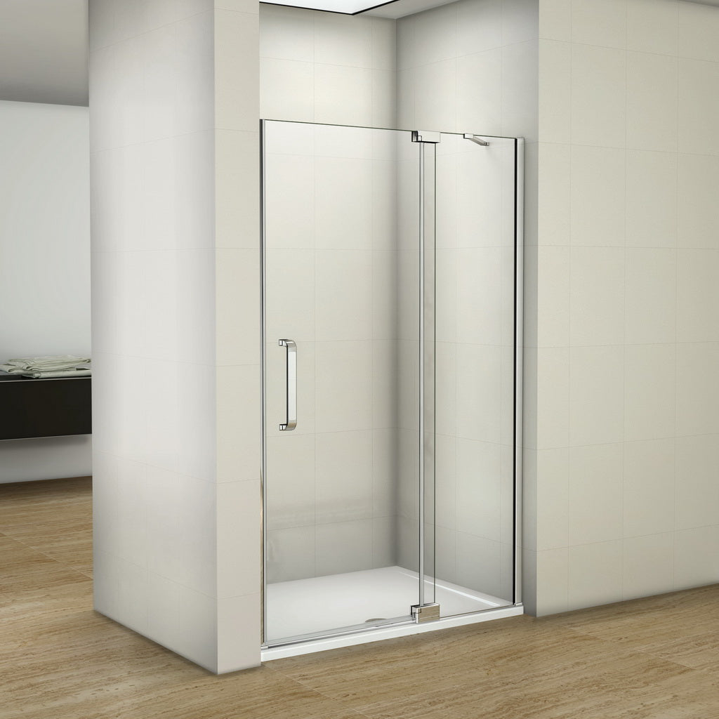 SKY Frameless Pivot Shower 195cm Bathroom Door 8mm NANO Glass