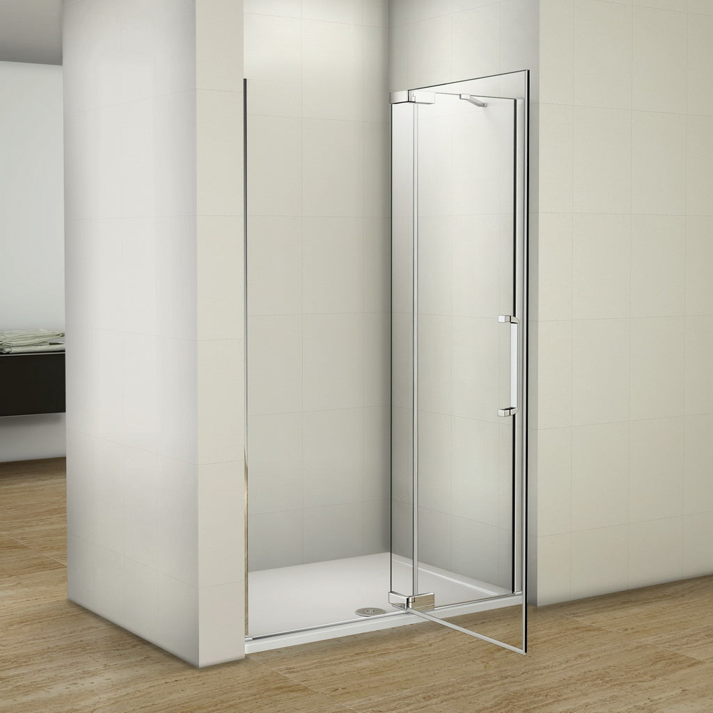 SKY Frameless Pivot Shower 195cm Bathroom Door 8mm NANO Glass