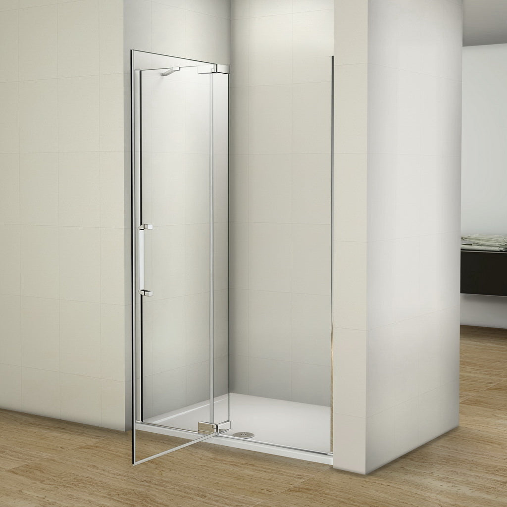 SKY Frameless Pivot Shower 195cm Bathroom Door 8mm NANO Glass
