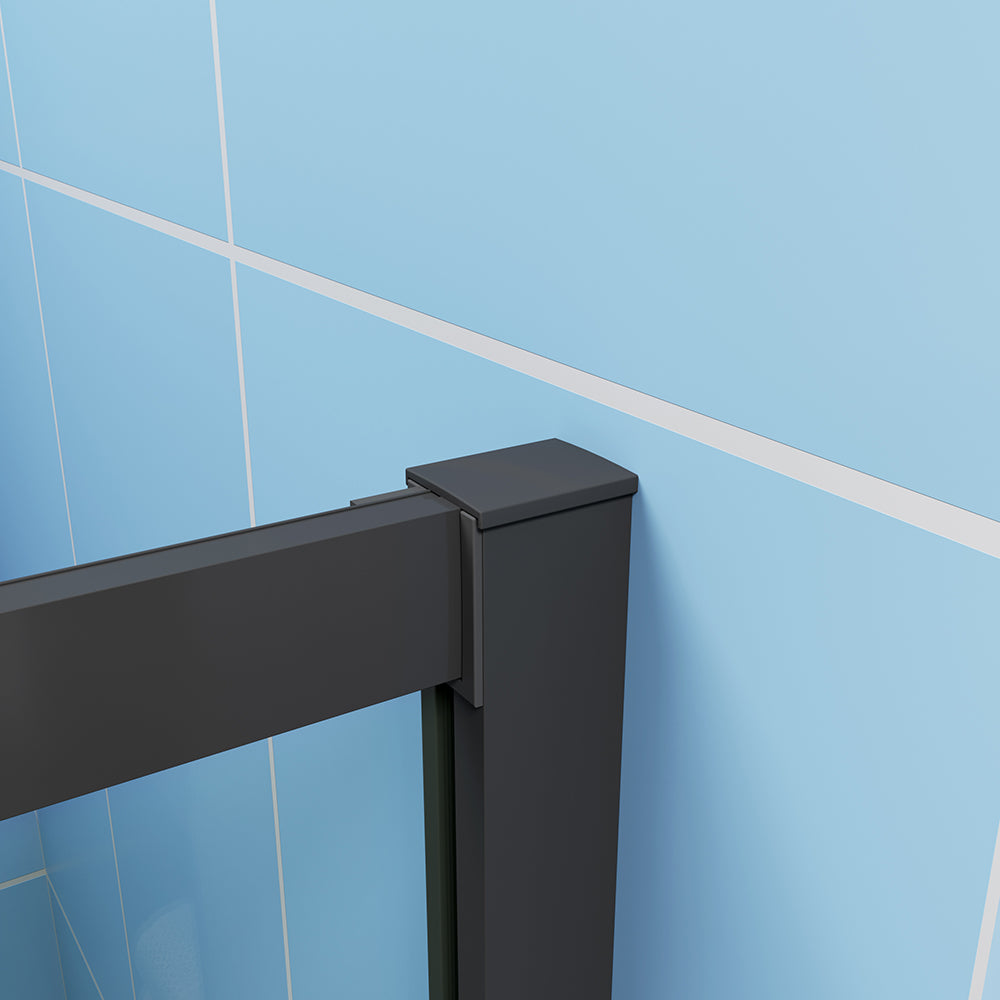 Black Quadrant Shower Enclosure Cubicle Corner Entry 6mm Glass 185cm