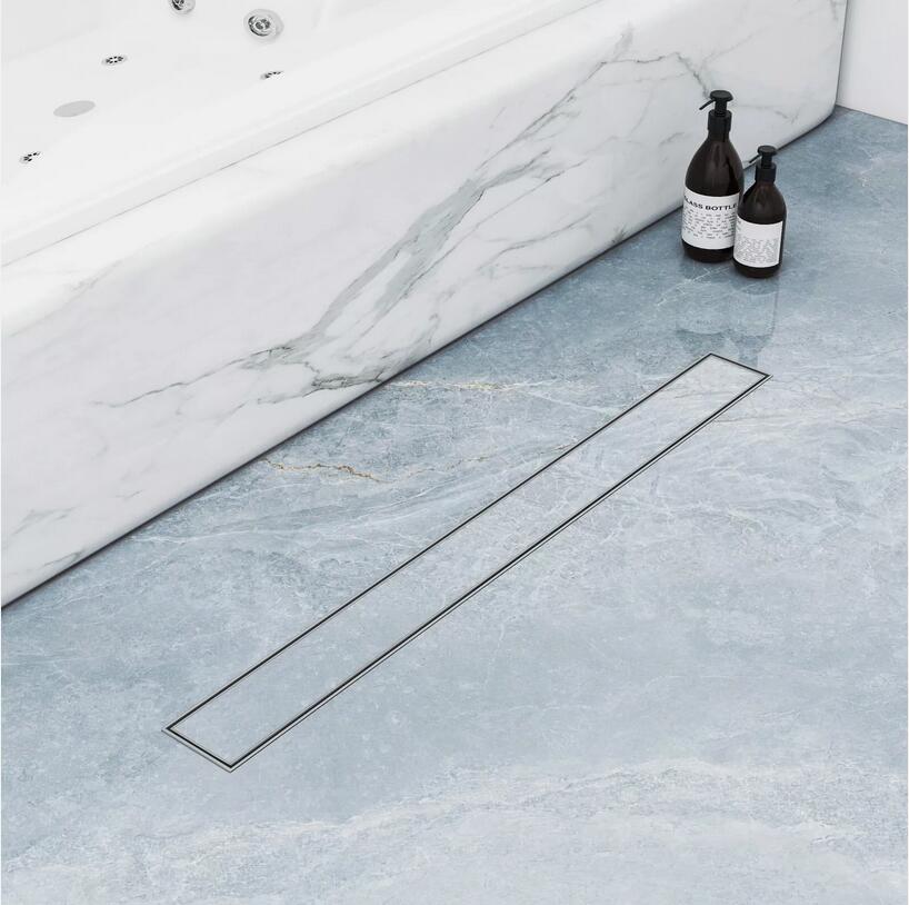 Bathroom Stainless Steel Linear Shower Floor Drain Channel Gully Waste Trap