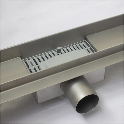 Bathroom Stainless Steel Linear Shower Floor Drain Channel Gully Waste Trap