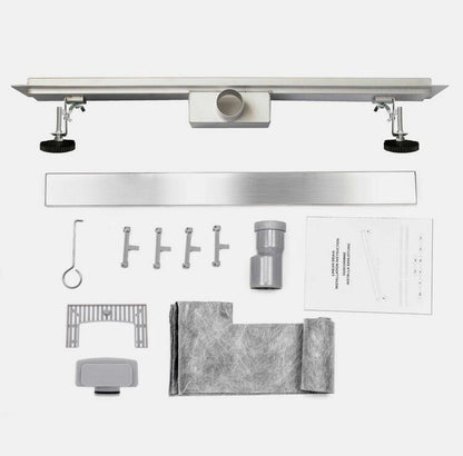 Bathroom Stainless Steel Linear Shower Floor Drain Channel Gully Waste Trap