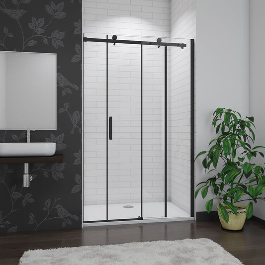 sliding black shower enclosure 2