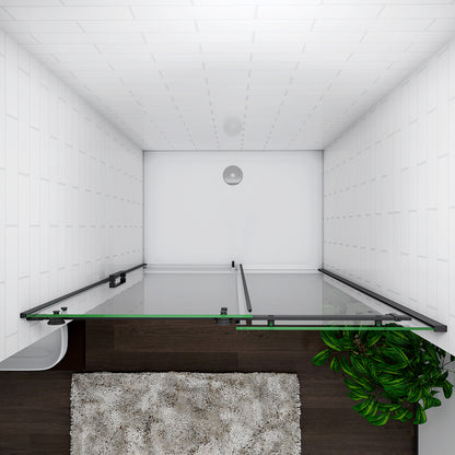 sliding black shower enclosure 12