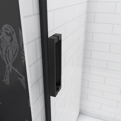 sliding black shower enclosure 9