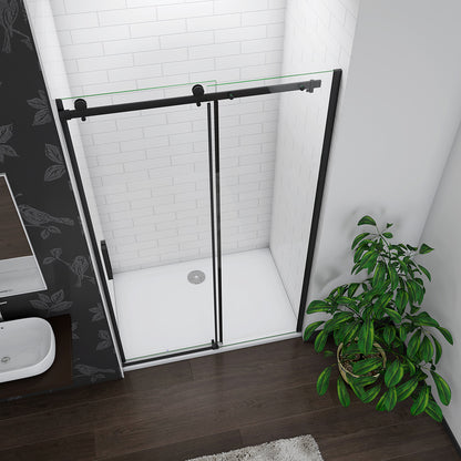 sliding black shower enclosure 4