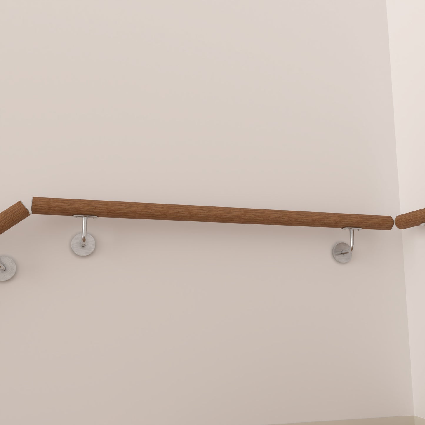 SKY 304 Stainless Steel Wall Mount Handrail, Wood Grain Finish