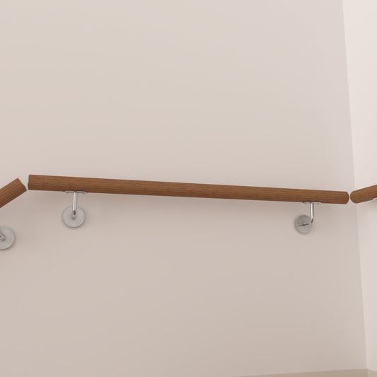 SKY 304 Stainless Steel Wall Mount Handrail, Wood Grain Finish