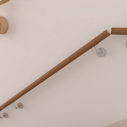 SKY 304 Stainless Steel Wall Mount Handrail, Wood Grain Finish
