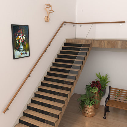 SKY 304 Stainless Steel Wall Mount Handrail, Wood Grain Finish