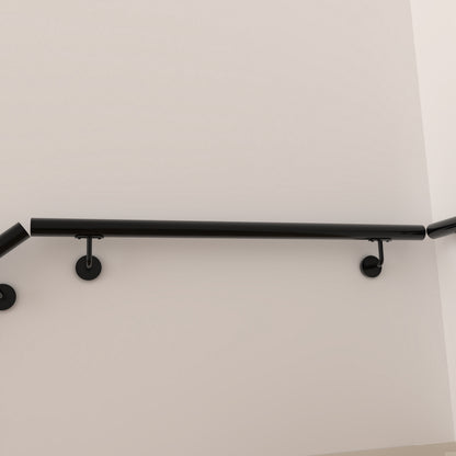 SKY Indoor Outdoor 304 Stainless Steel Wall Mount Handrail, Black Stair Railing