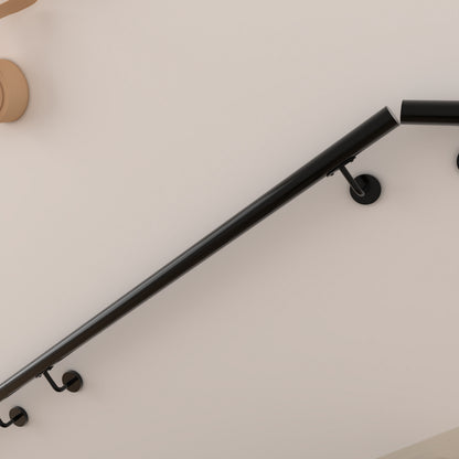 SKY Indoor Outdoor 304 Stainless Steel Wall Mount Handrail, Black Stair Railing