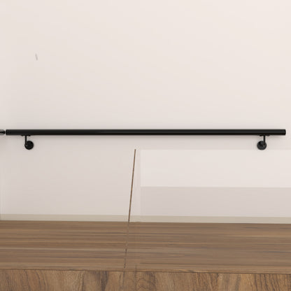 SKY Indoor Outdoor 304 Stainless Steel Wall Mount Handrail, Black Stair Railing